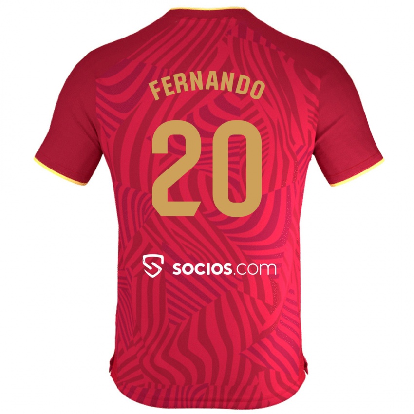 Hombre Camiseta Fernando #20 Rojo 2ª Equipación 2023/24 La Camisa Argentina
