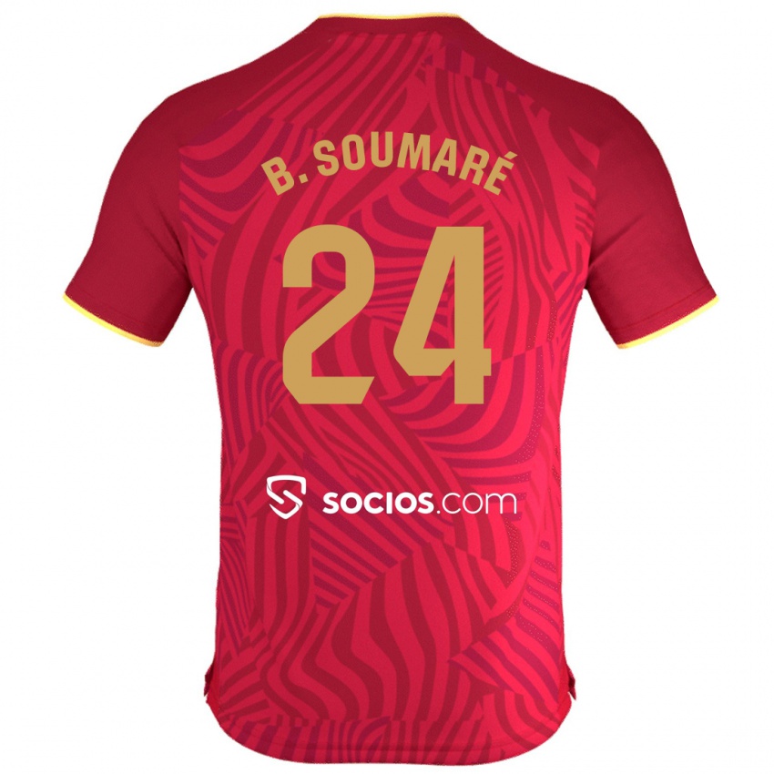 Hombre Camiseta Boubakary Soumaré #24 Rojo 2ª Equipación 2023/24 La Camisa Argentina