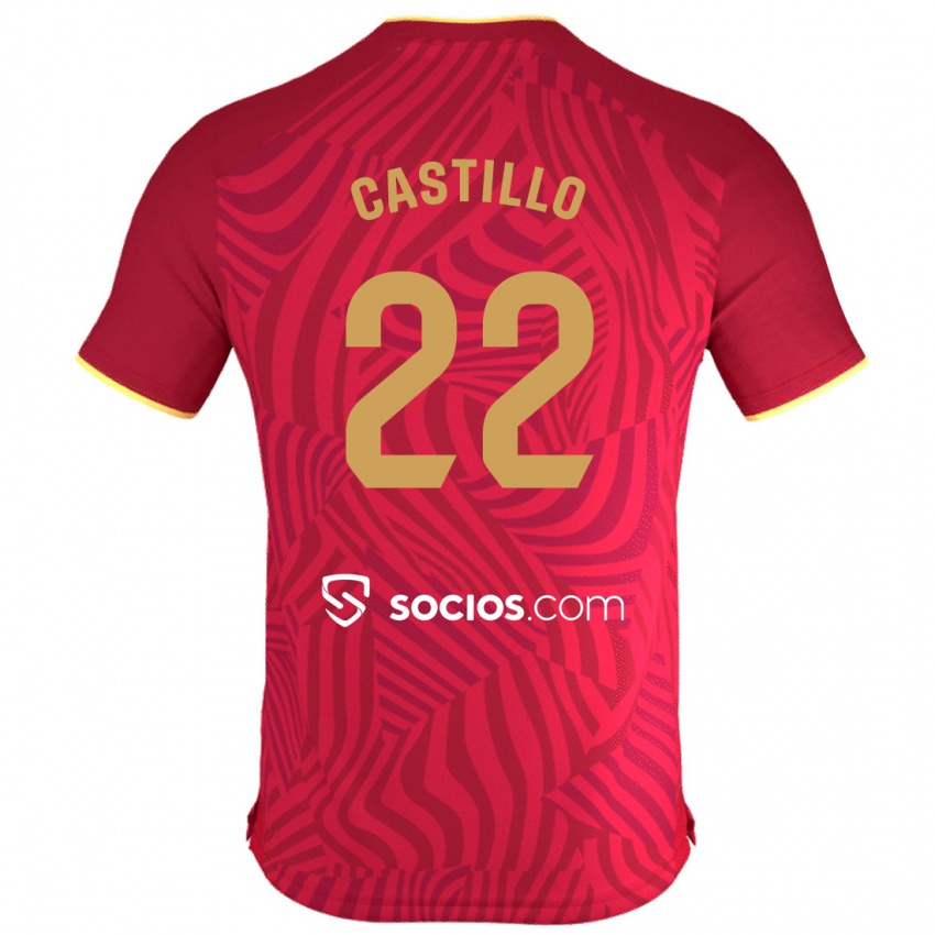 Hombre Camiseta José Castillo #22 Rojo 2ª Equipación 2023/24 La Camisa Argentina