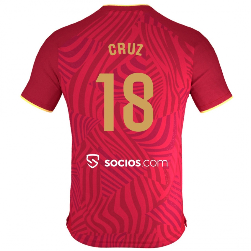 Hombre Camiseta Jesús Cruz #18 Rojo 2ª Equipación 2023/24 La Camisa Argentina