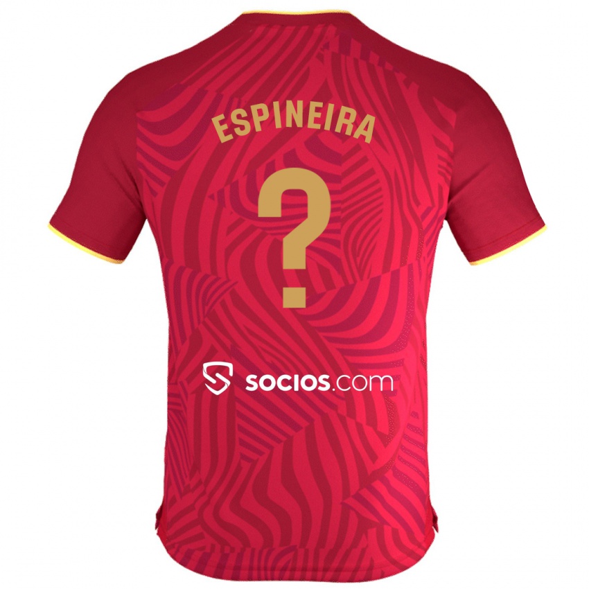 Hombre Camiseta Alberto Espiñeira #0 Rojo 2ª Equipación 2023/24 La Camisa Argentina