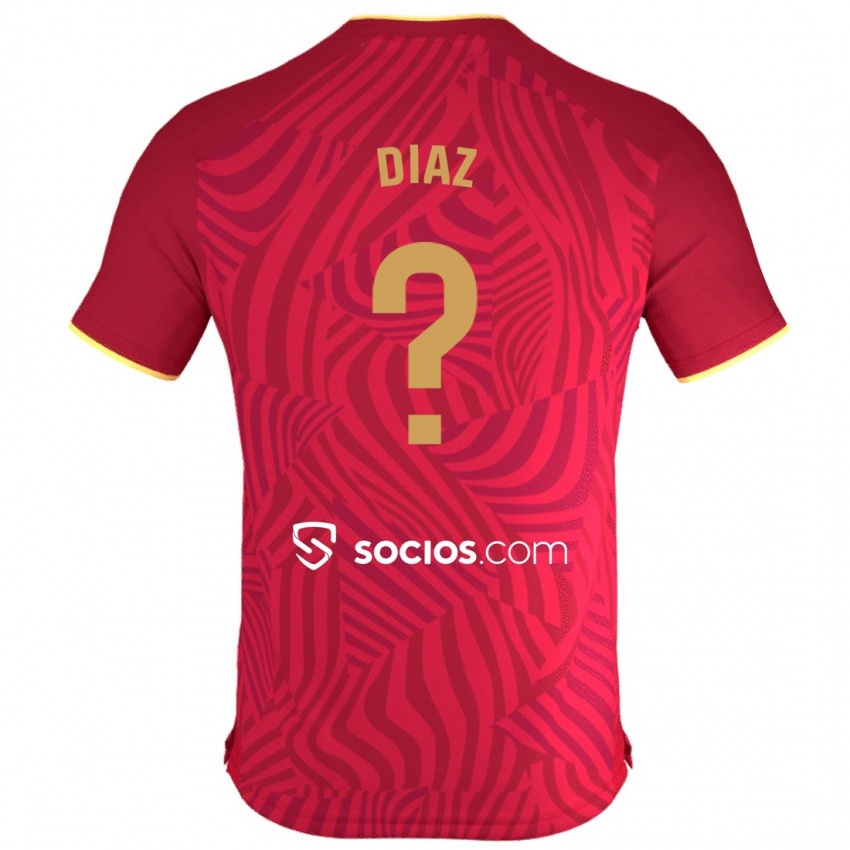 Hombre Camiseta Álvaro Díaz #0 Rojo 2ª Equipación 2023/24 La Camisa Argentina