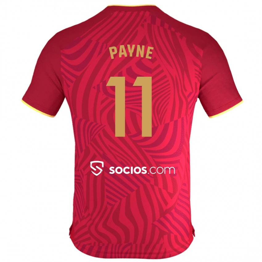 Hombre Camiseta Antionette Oyedupe Toni Payne #11 Rojo 2ª Equipación 2023/24 La Camisa Argentina