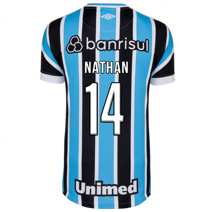 Mujer Camiseta Nathan #14 Azul 1ª Equipación 2023/24 La Camisa Argentina