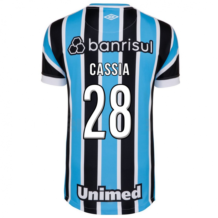 Mujer Camiseta Cássia #28 Azul 1ª Equipación 2023/24 La Camisa Argentina