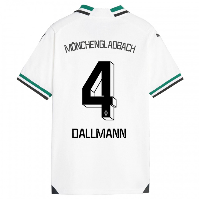 Mujer Camiseta Pauline Dallmann #4 Blanco Verde 1ª Equipación 2023/24 La Camisa Argentina