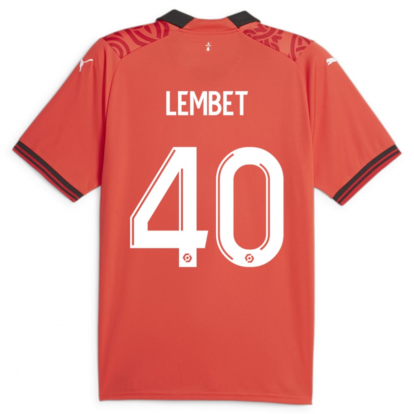 Mujer Camiseta Geoffrey Lembet #40 Rojo 1ª Equipación 2023/24 La Camisa Argentina
