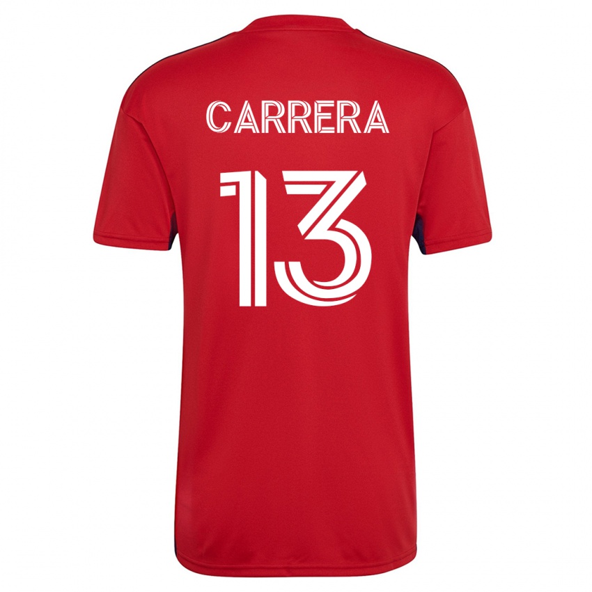 Mujer Camiseta Antonio Carrera #13 Rojo 1ª Equipación 2023/24 La Camisa Argentina