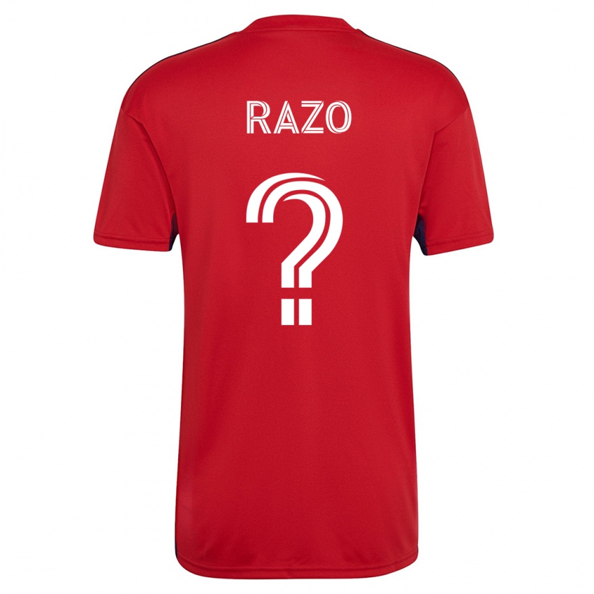 Mujer Camiseta Edgar Razo #0 Rojo 1ª Equipación 2023/24 La Camisa Argentina