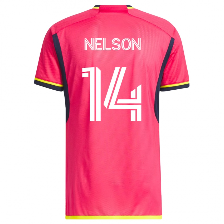 Mujer Camiseta John Nelson #14 Rosa 1ª Equipación 2023/24 La Camisa Argentina