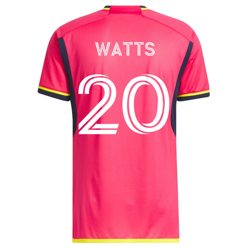 Mujer Camiseta Akil Watts #20 Rosa 1ª Equipación 2023/24 La Camisa Argentina