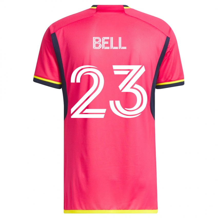 Mujer Camiseta Jon Bell #23 Rosa 1ª Equipación 2023/24 La Camisa Argentina