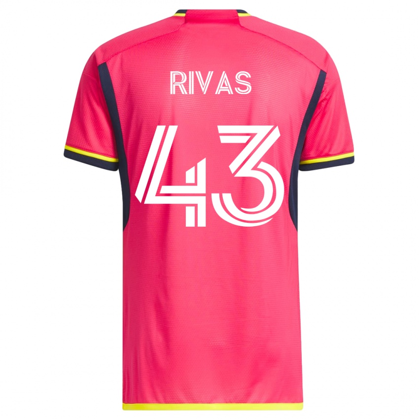 Mujer Camiseta Sergio Rivas #43 Rosa 1ª Equipación 2023/24 La Camisa Argentina