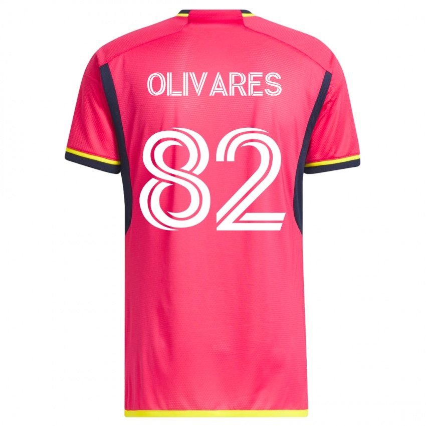 Mujer Camiseta Christian Olivares #82 Rosa 1ª Equipación 2023/24 La Camisa Argentina