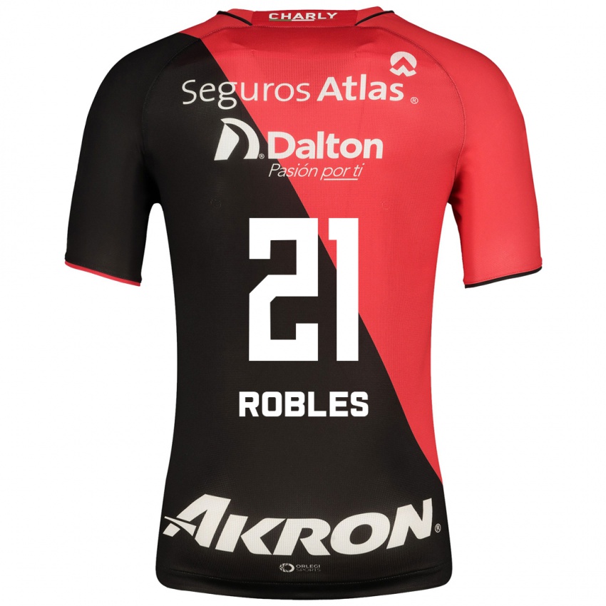 Mujer Camiseta Carlos Robles #21 Negro 1ª Equipación 2023/24 La Camisa Argentina