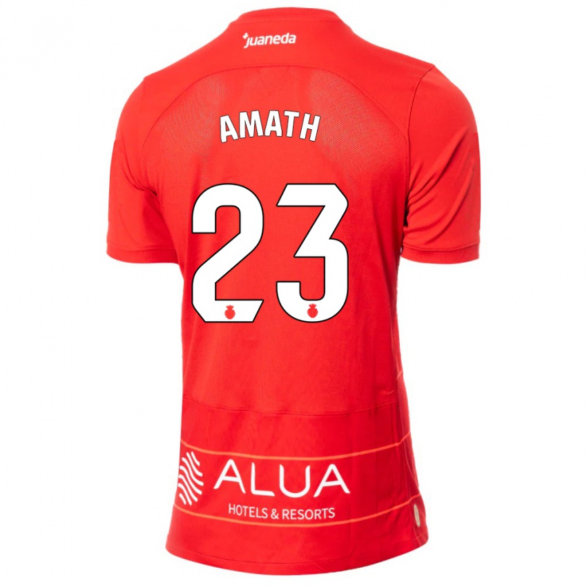 Mujer Camiseta Amath Ndiaye #23 Rojo 1ª Equipación 2023/24 La Camisa Argentina
