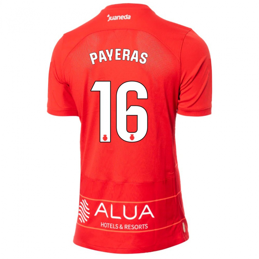 Mujer Camiseta Martí Payeras #16 Rojo 1ª Equipación 2023/24 La Camisa Argentina