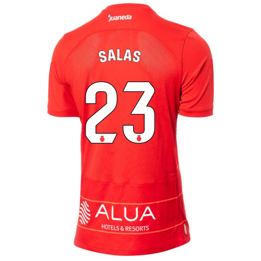 Mujer Camiseta Jan Salas #23 Rojo 1ª Equipación 2023/24 La Camisa Argentina