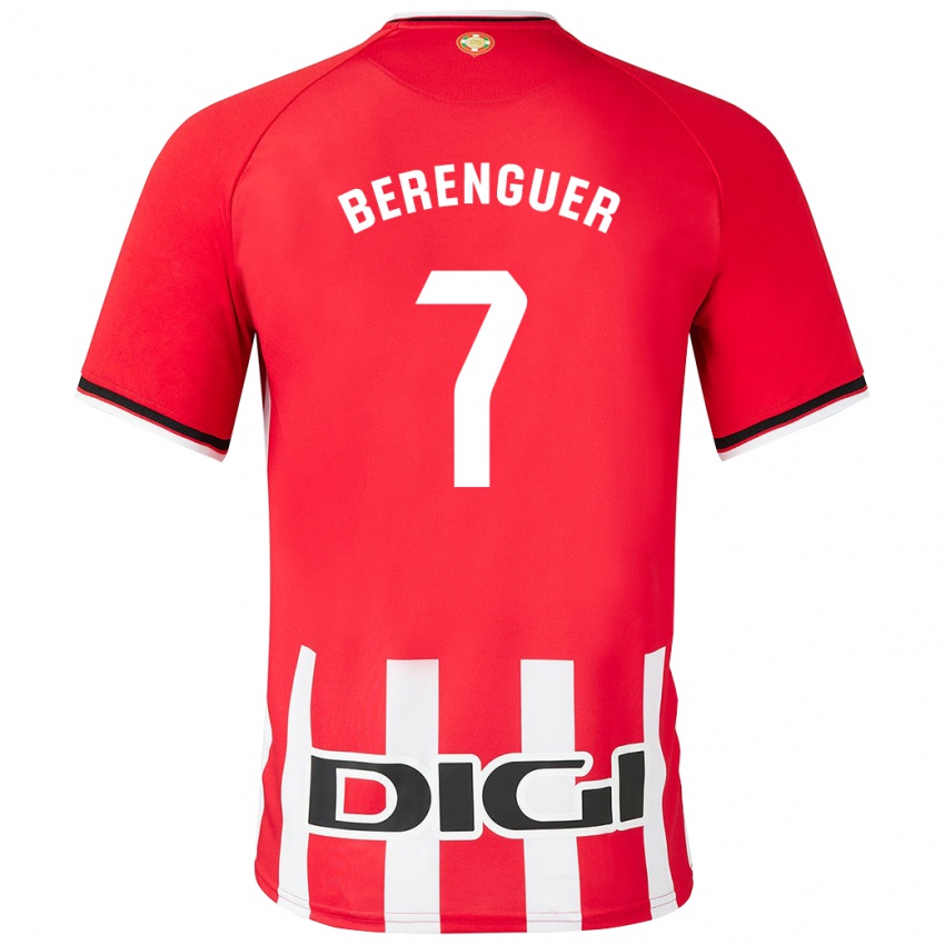 Mujer Camiseta Alex Berenguer #7 Rojo 1ª Equipación 2023/24 La Camisa Argentina