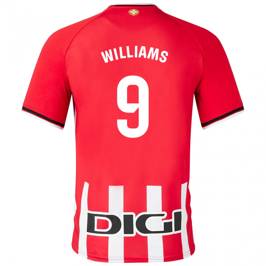 Mujer Camiseta Inaki Williams #9 Rojo 1ª Equipación 2023/24 La Camisa Argentina