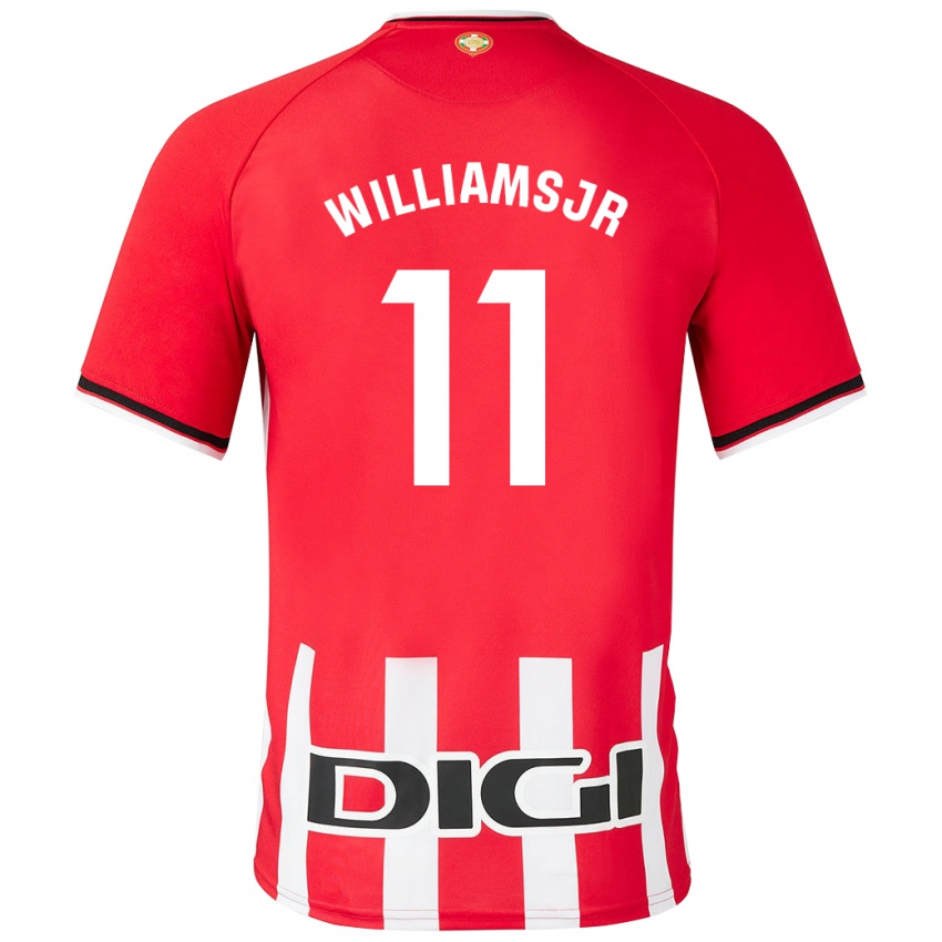 Mujer Camiseta Nico Williams #11 Rojo 1ª Equipación 2023/24 La Camisa Argentina