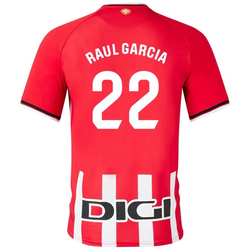 Mujer Camiseta Raul Garcia #22 Rojo 1ª Equipación 2023/24 La Camisa Argentina