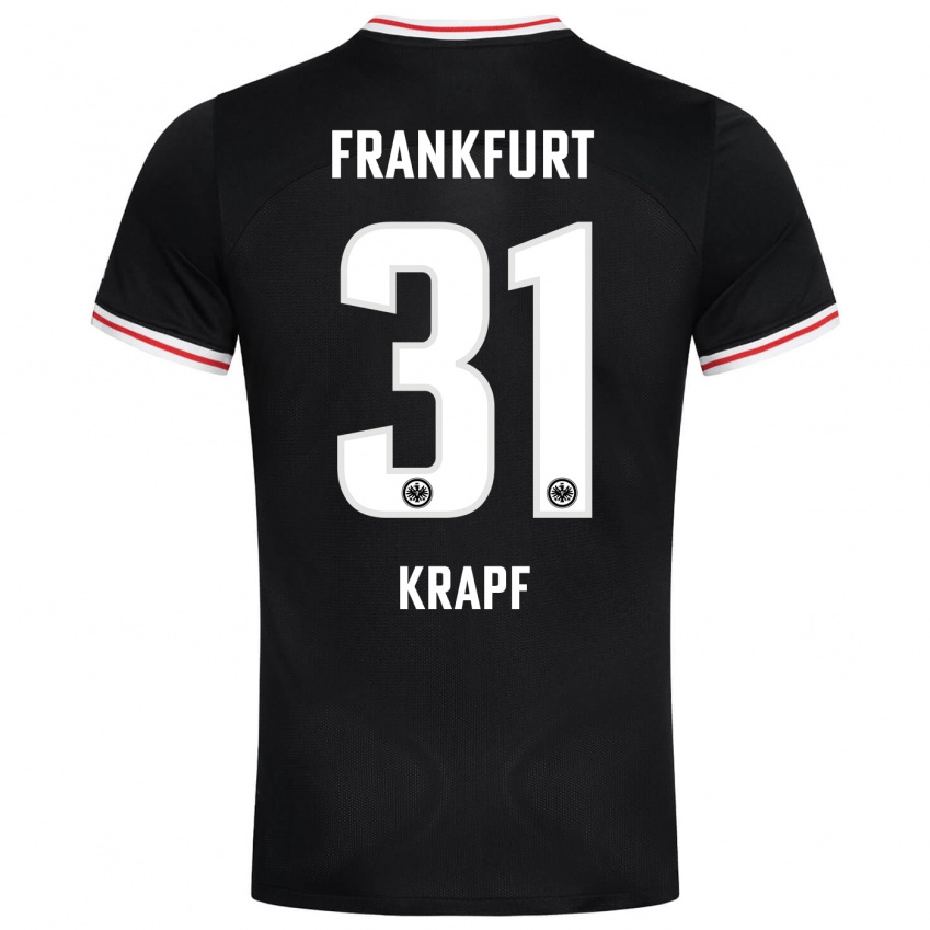 Mujer Camiseta Maximilian Krapf #31 Negro 2ª Equipación 2023/24 La Camisa Argentina