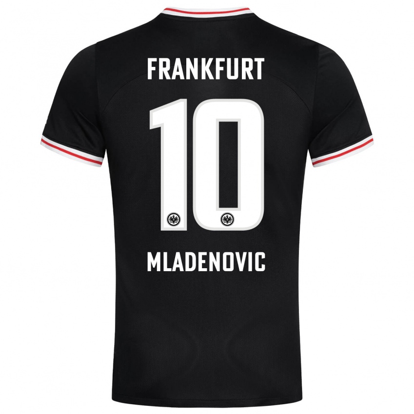 Mujer Camiseta Marko Mladenovic #10 Negro 2ª Equipación 2023/24 La Camisa Argentina