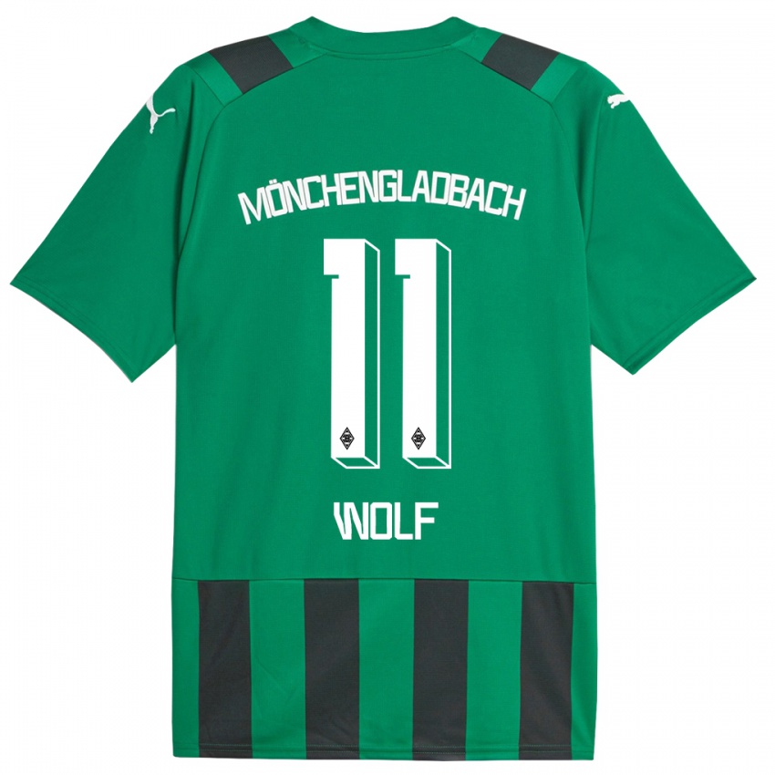 Mujer Camiseta Hannes Wolf #11 Verde Negro 2ª Equipación 2023/24 La Camisa Argentina