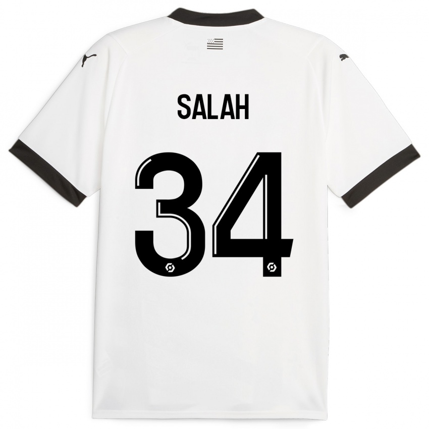Mujer Camiseta Ibrahim Salah #34 Blanco 2ª Equipación 2023/24 La Camisa Argentina