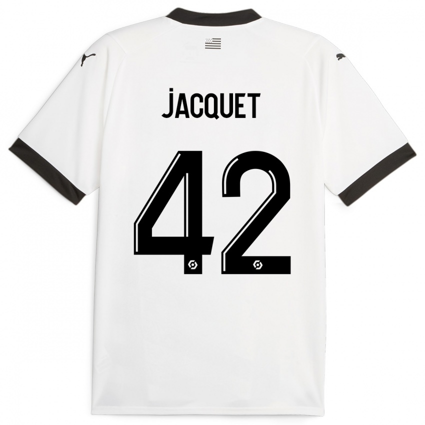 Mujer Camiseta Jérémy Jacquet #42 Blanco 2ª Equipación 2023/24 La Camisa Argentina