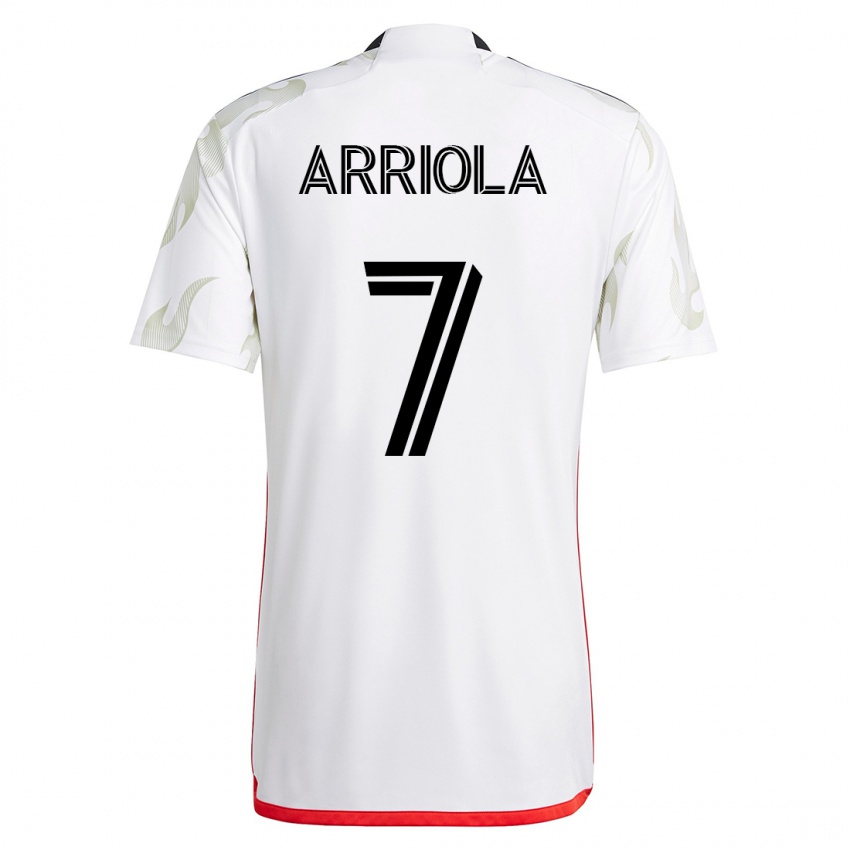 Mujer Camiseta Paul Arriola #7 Blanco 2ª Equipación 2023/24 La Camisa Argentina