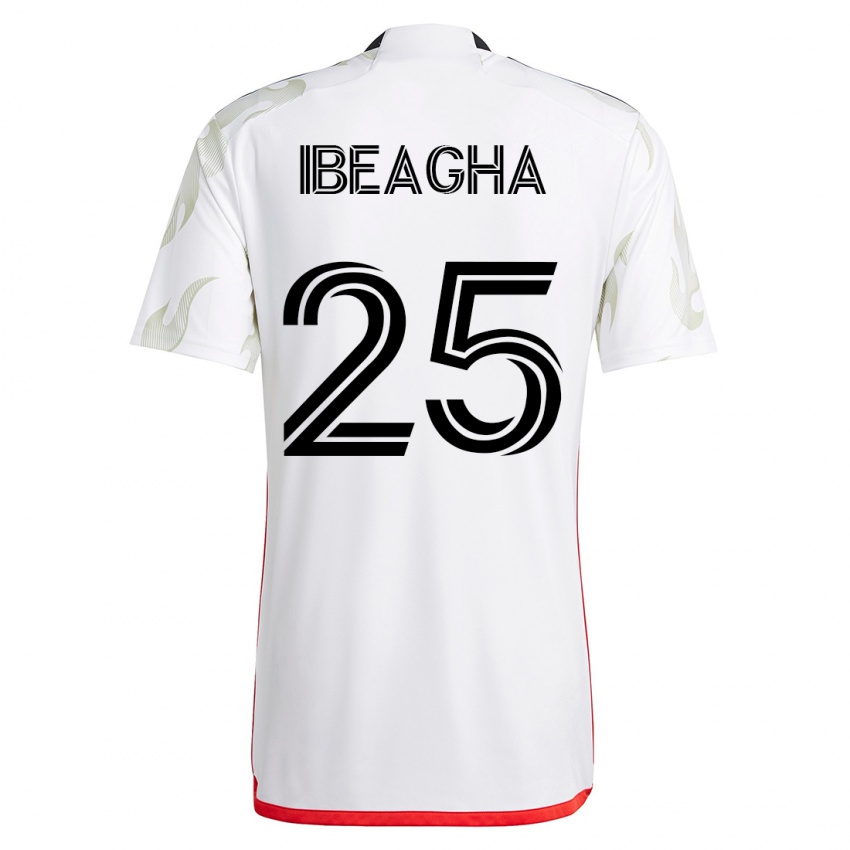 Mujer Camiseta Sebastien Ibeagha #25 Blanco 2ª Equipación 2023/24 La Camisa Argentina