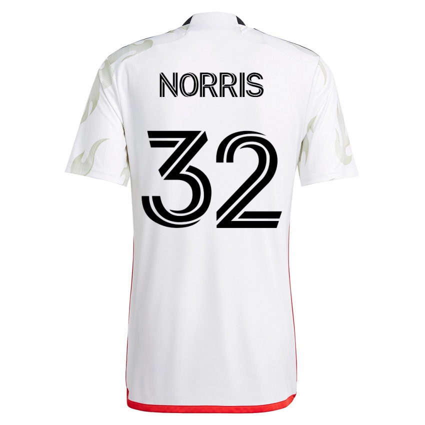 Mujer Camiseta Nolan Norris #32 Blanco 2ª Equipación 2023/24 La Camisa Argentina
