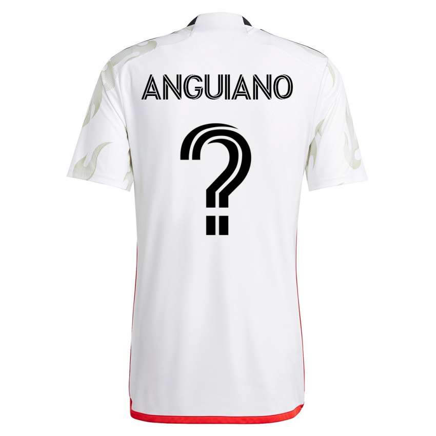 Mujer Camiseta Adrian Anguiano #0 Blanco 2ª Equipación 2023/24 La Camisa Argentina