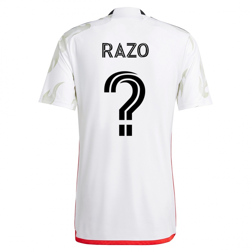 Mujer Camiseta Edgar Razo #0 Blanco 2ª Equipación 2023/24 La Camisa Argentina