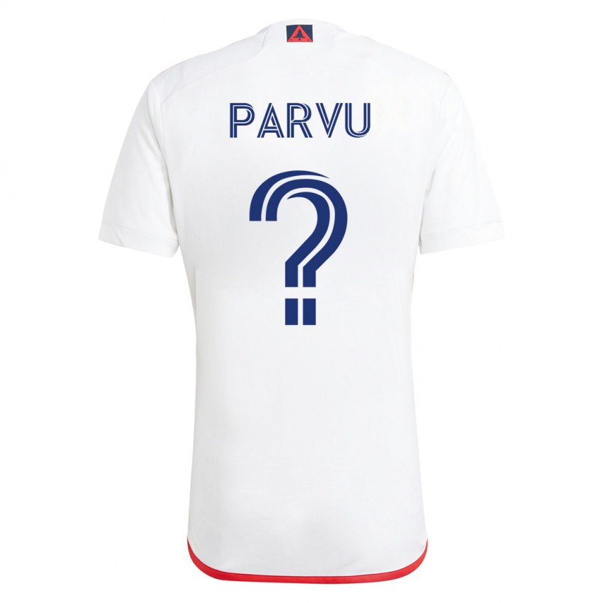 Mujer Camiseta Alexandru Parvu #0 Blanco Rojo 2ª Equipación 2023/24 La Camisa Argentina