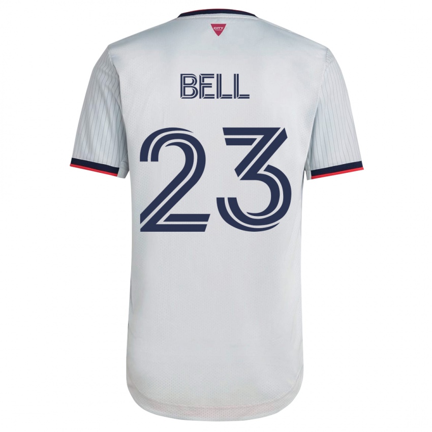 Mujer Camiseta Jon Bell #23 Blanco 2ª Equipación 2023/24 La Camisa Argentina