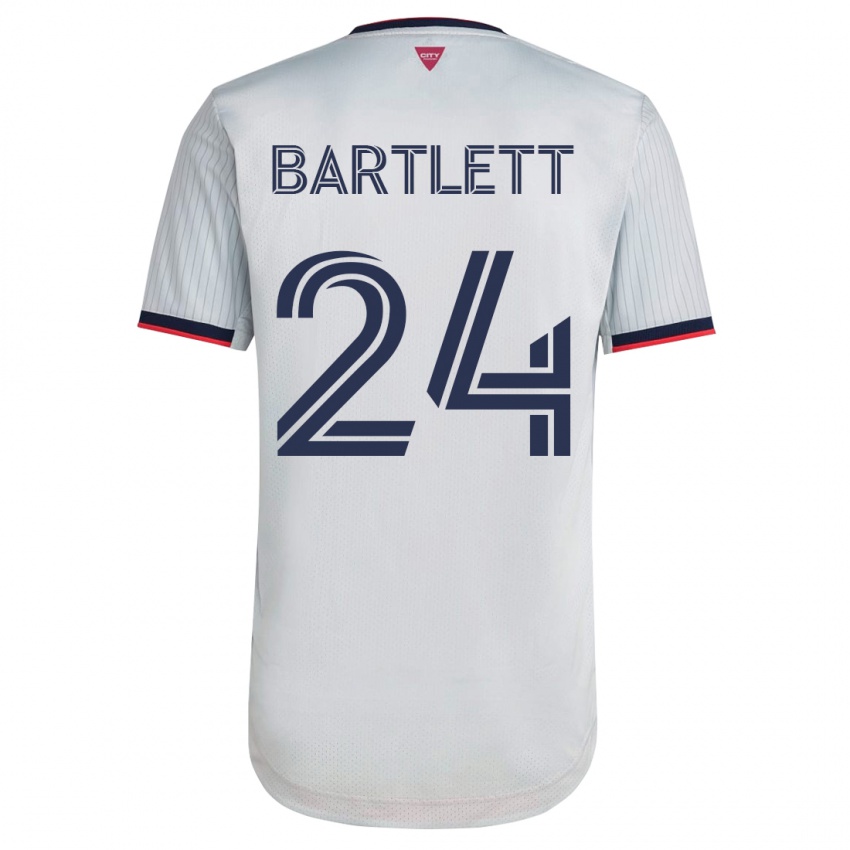 Mujer Camiseta Lucas Bartlett #24 Blanco 2ª Equipación 2023/24 La Camisa Argentina