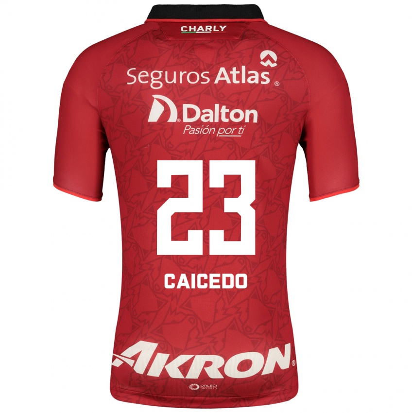 Mujer Camiseta Jordy Caicedo #23 Rojo 2ª Equipación 2023/24 La Camisa Argentina