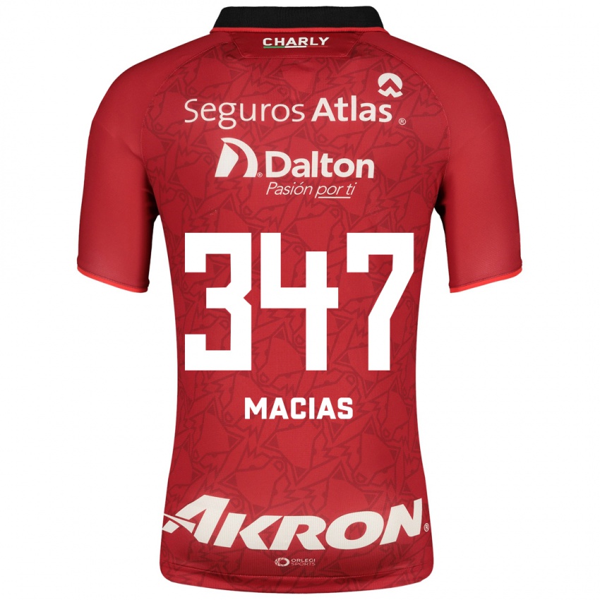 Mujer Camiseta Ángel Macías #347 Rojo 2ª Equipación 2023/24 La Camisa Argentina