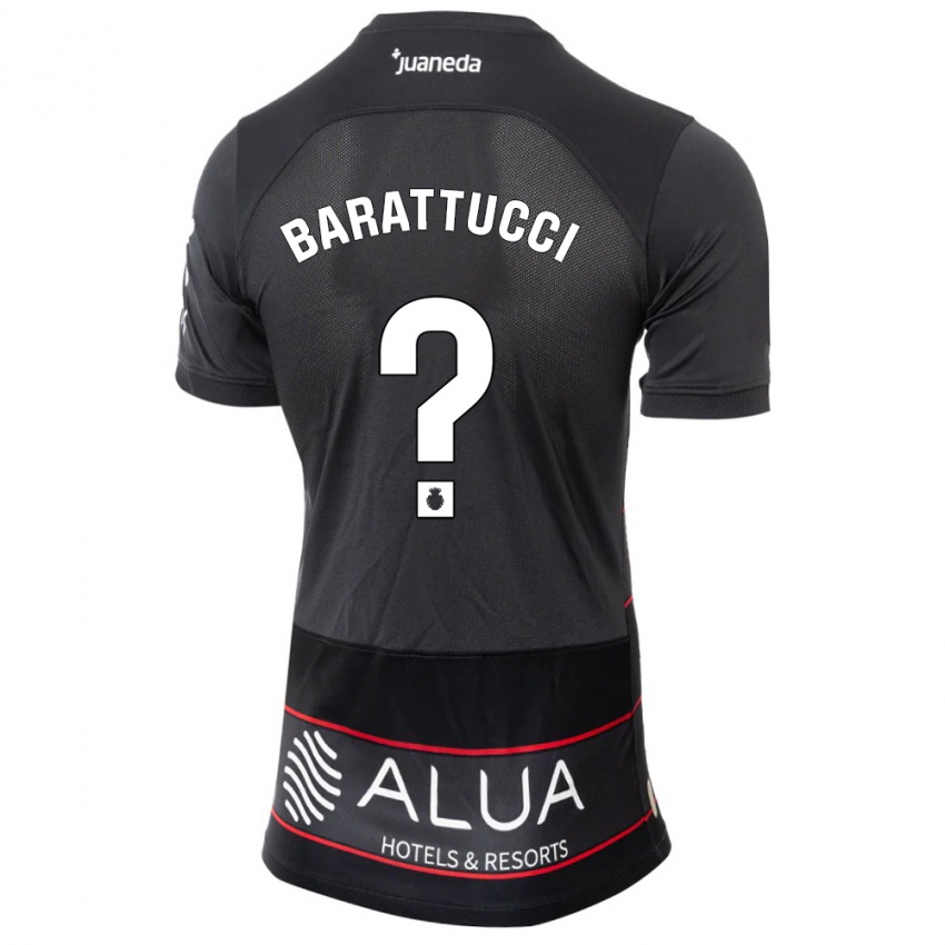 Mujer Camiseta Nicolás Barattucci #0 Negro 2ª Equipación 2023/24 La Camisa Argentina
