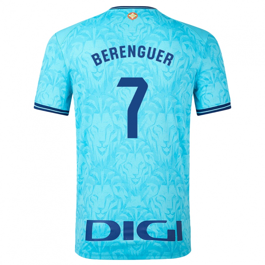 Mujer Camiseta Alex Berenguer #7 Cielo Azul 2ª Equipación 2023/24 La Camisa Argentina