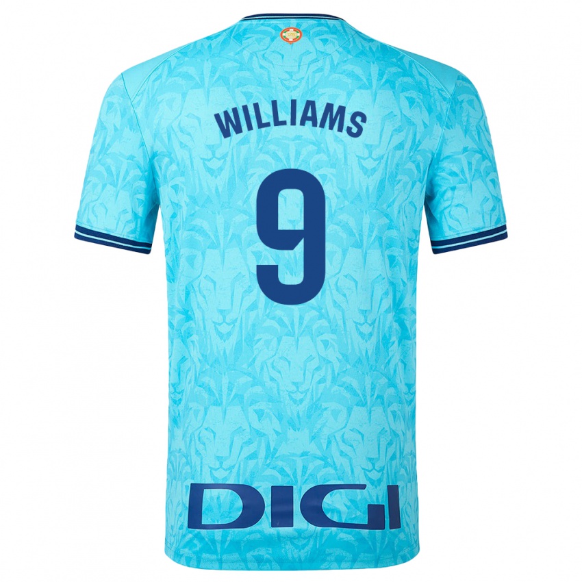Mujer Camiseta Inaki Williams #9 Cielo Azul 2ª Equipación 2023/24 La Camisa Argentina