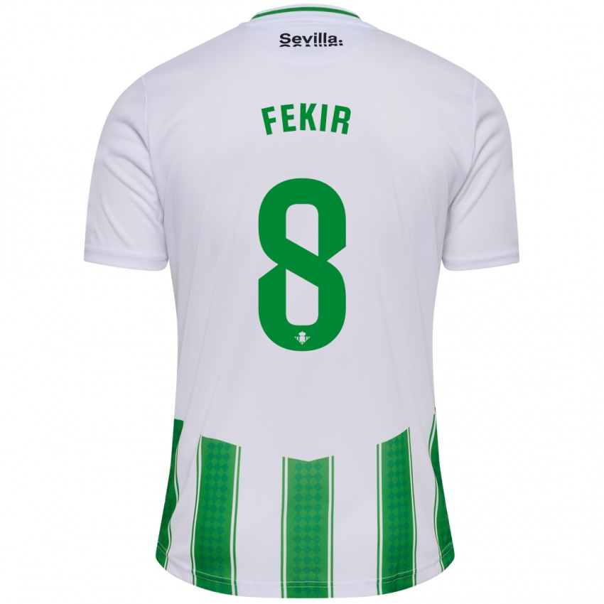 Niño Camiseta Nabil Fekir #8 Blanco 1ª Equipación 2023/24 La Camisa Argentina