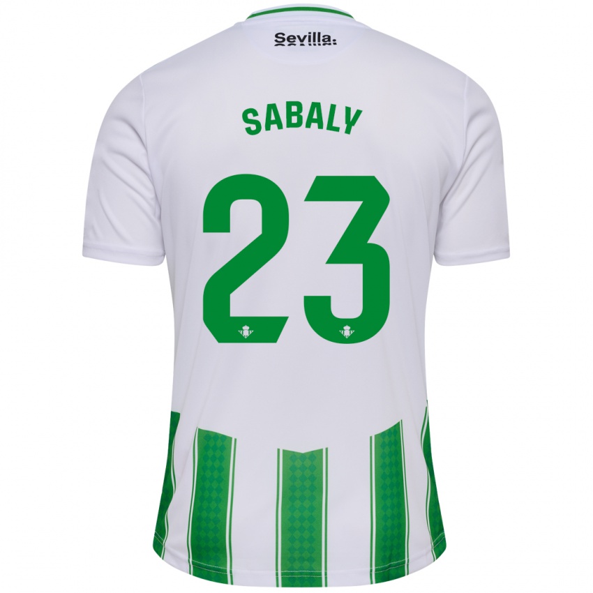 Niño Camiseta Youssouf Sabaly #23 Blanco 1ª Equipación 2023/24 La Camisa Argentina
