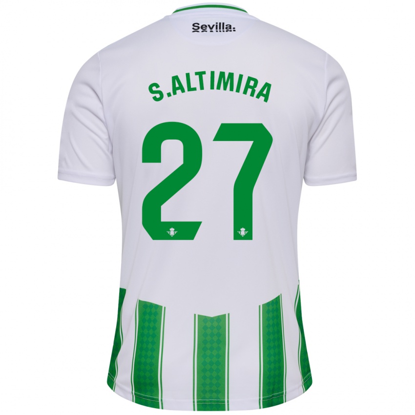 Niño Camiseta Sergi Altimira #27 Blanco 1ª Equipación 2023/24 La Camisa Argentina