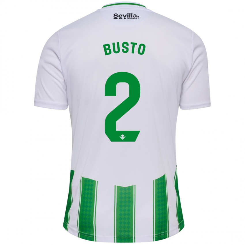 Niño Camiseta Pablo Busto #2 Blanco 1ª Equipación 2023/24 La Camisa Argentina