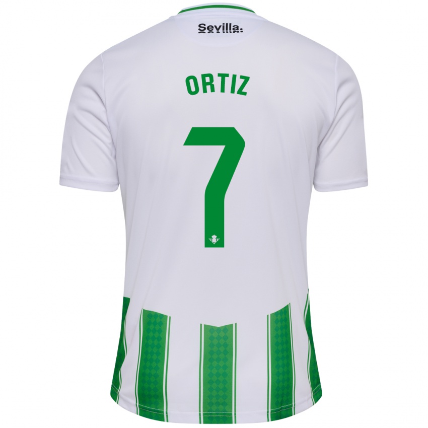 Niño Camiseta Ángel Ortiz #7 Blanco 1ª Equipación 2023/24 La Camisa Argentina