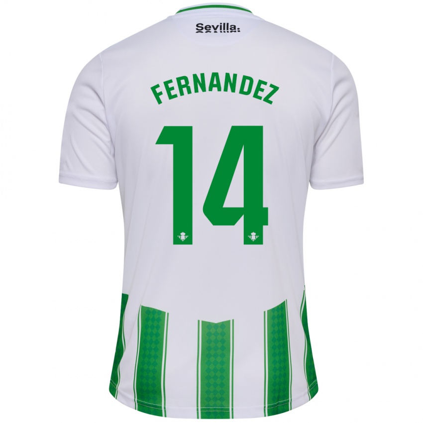 Niño Camiseta Quique Fernández #14 Blanco 1ª Equipación 2023/24 La Camisa Argentina